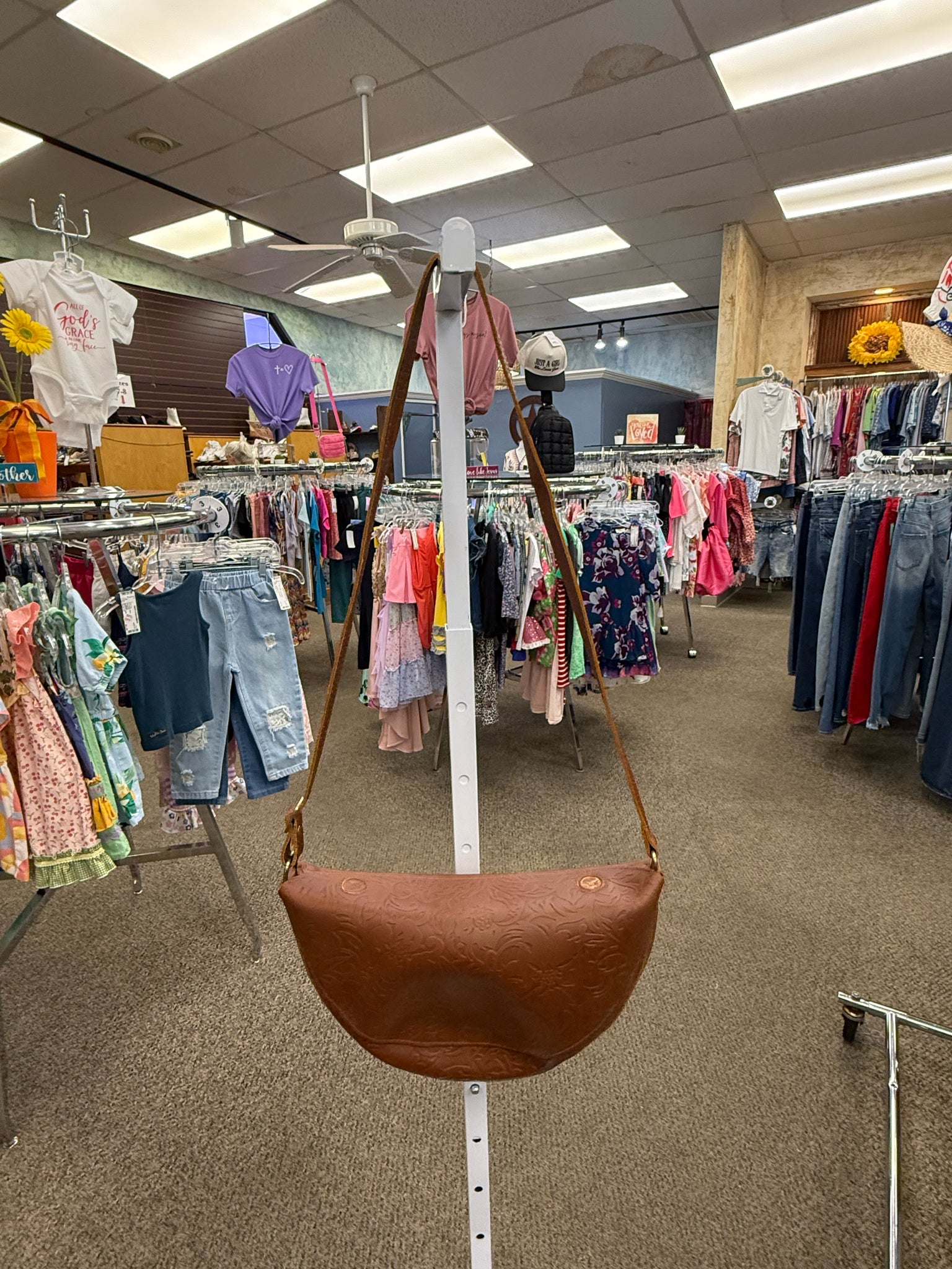 Pre-owned PORTLAND LEATHER GOODS Brown S Crossbody Purse