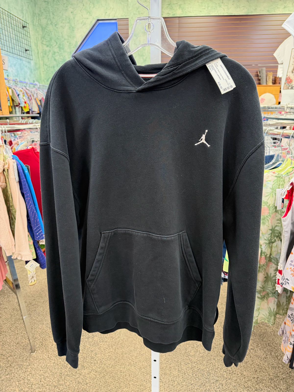Pre-owned JORDAN Black Size L Long Sleeve Hoodie
