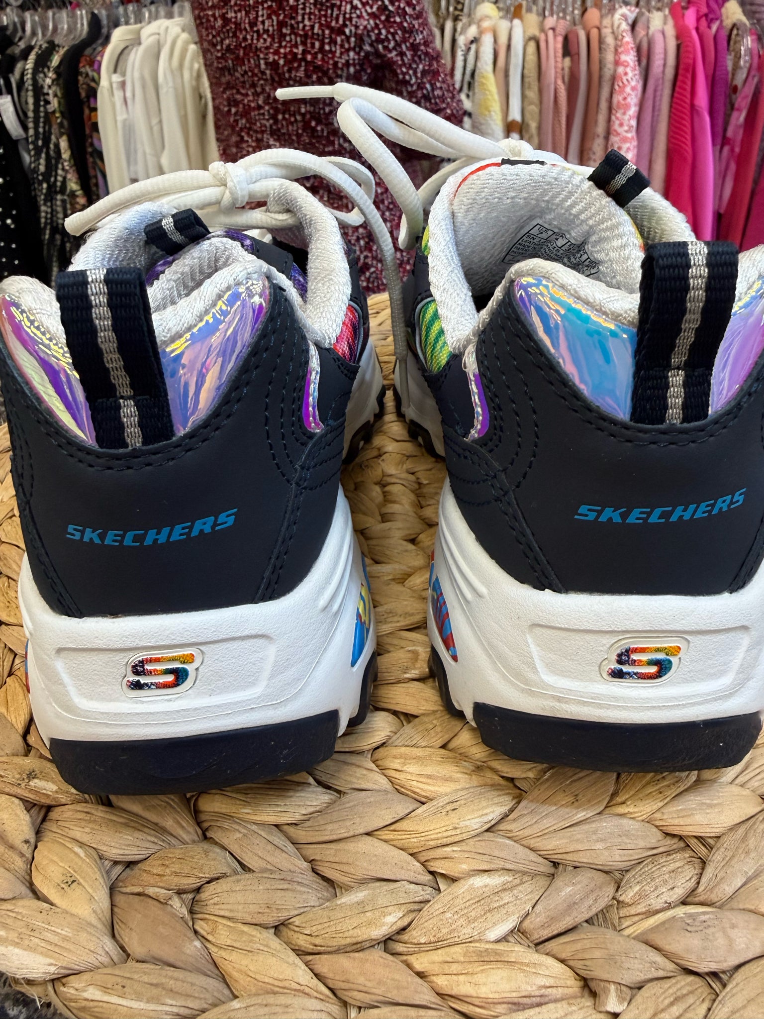 Pre-owned SKECHERS Dark Navy Multi Size 7 Sneaker