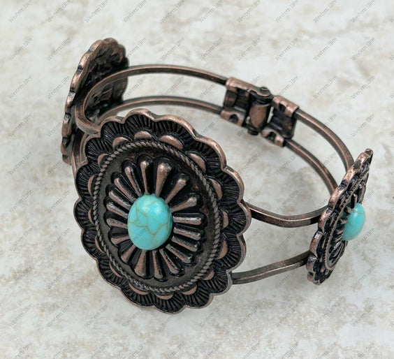 New WESTERN Bronze Turquoise Bracelet