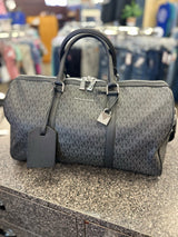 Pre-owned MICHAEL KORS Black Signature Duffel Designer Purse