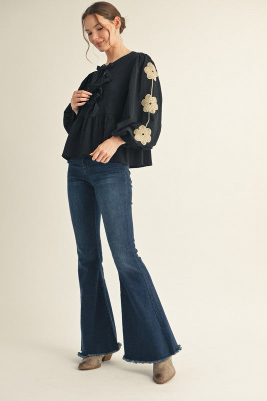 New JODIFL Black Blouse