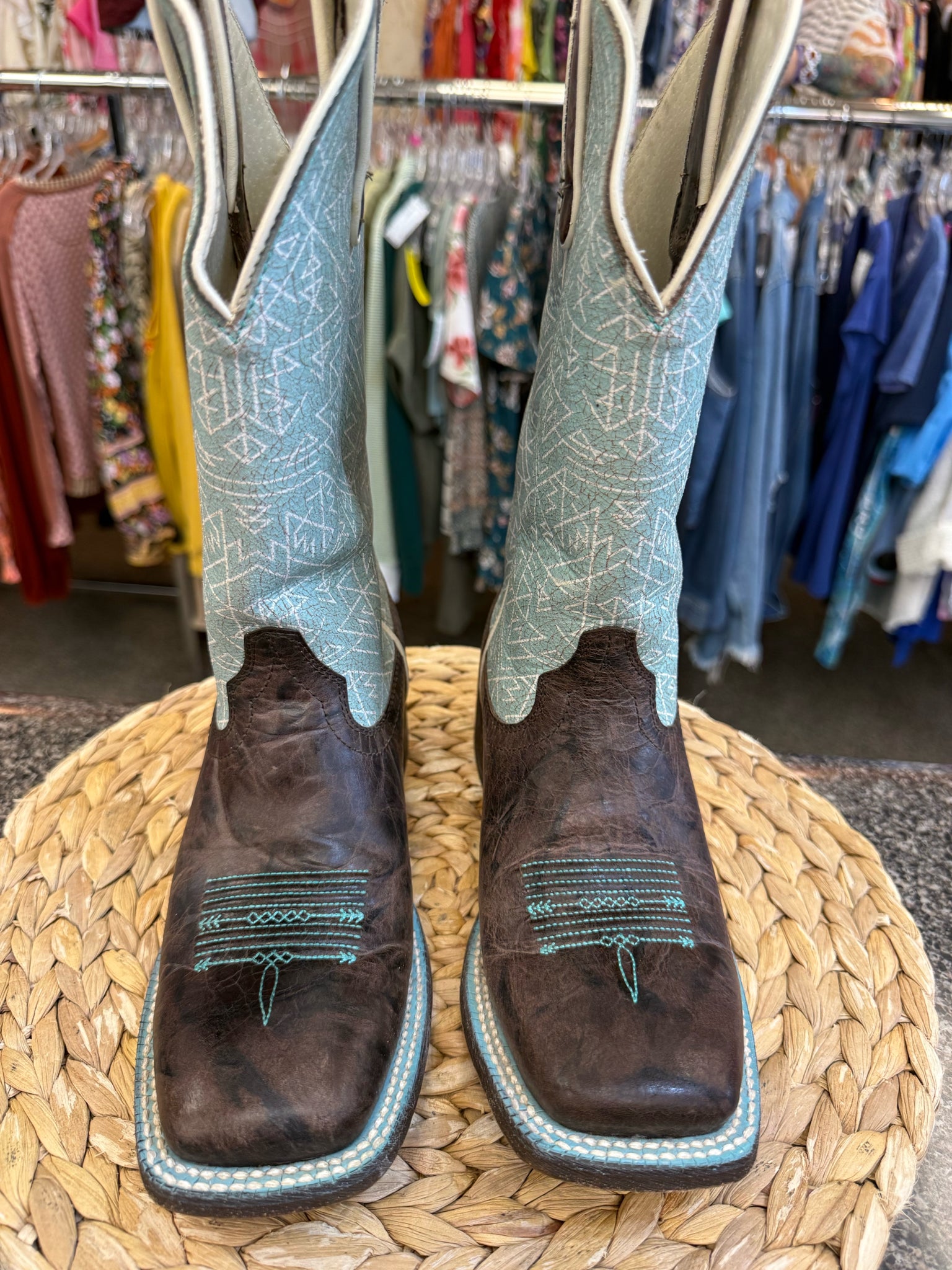 Pre-owned ARIAT Dark brown Mint Size 6.5 Designer Boot