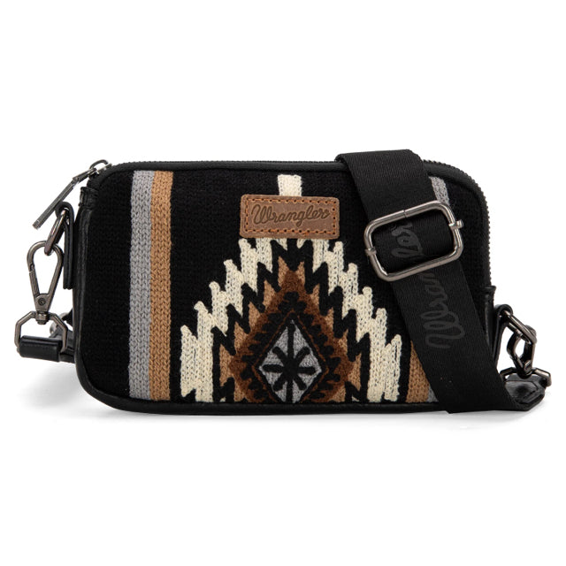 New WRANGLER Black Print S Crossbody Purse
