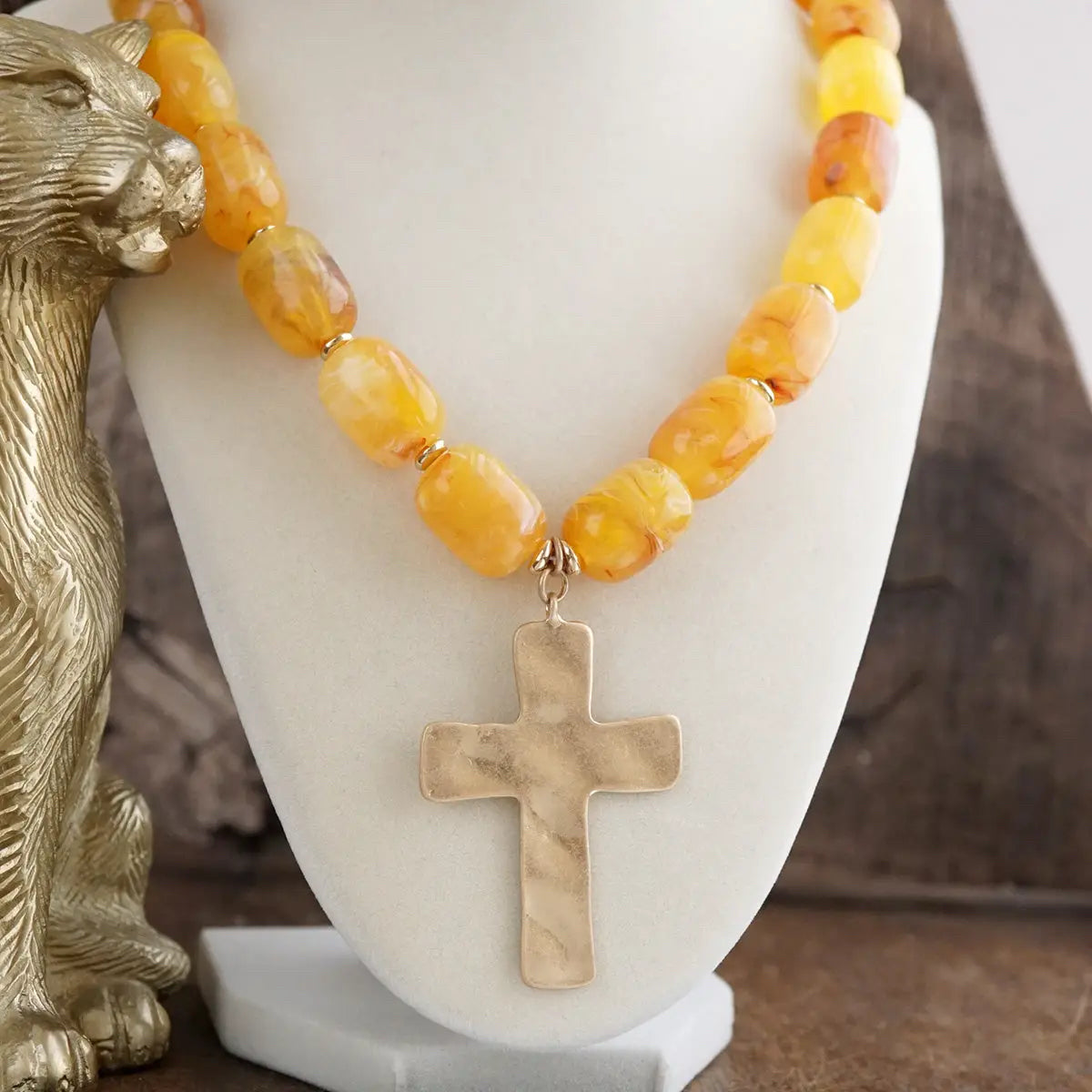 New PENNY Mustard Necklace