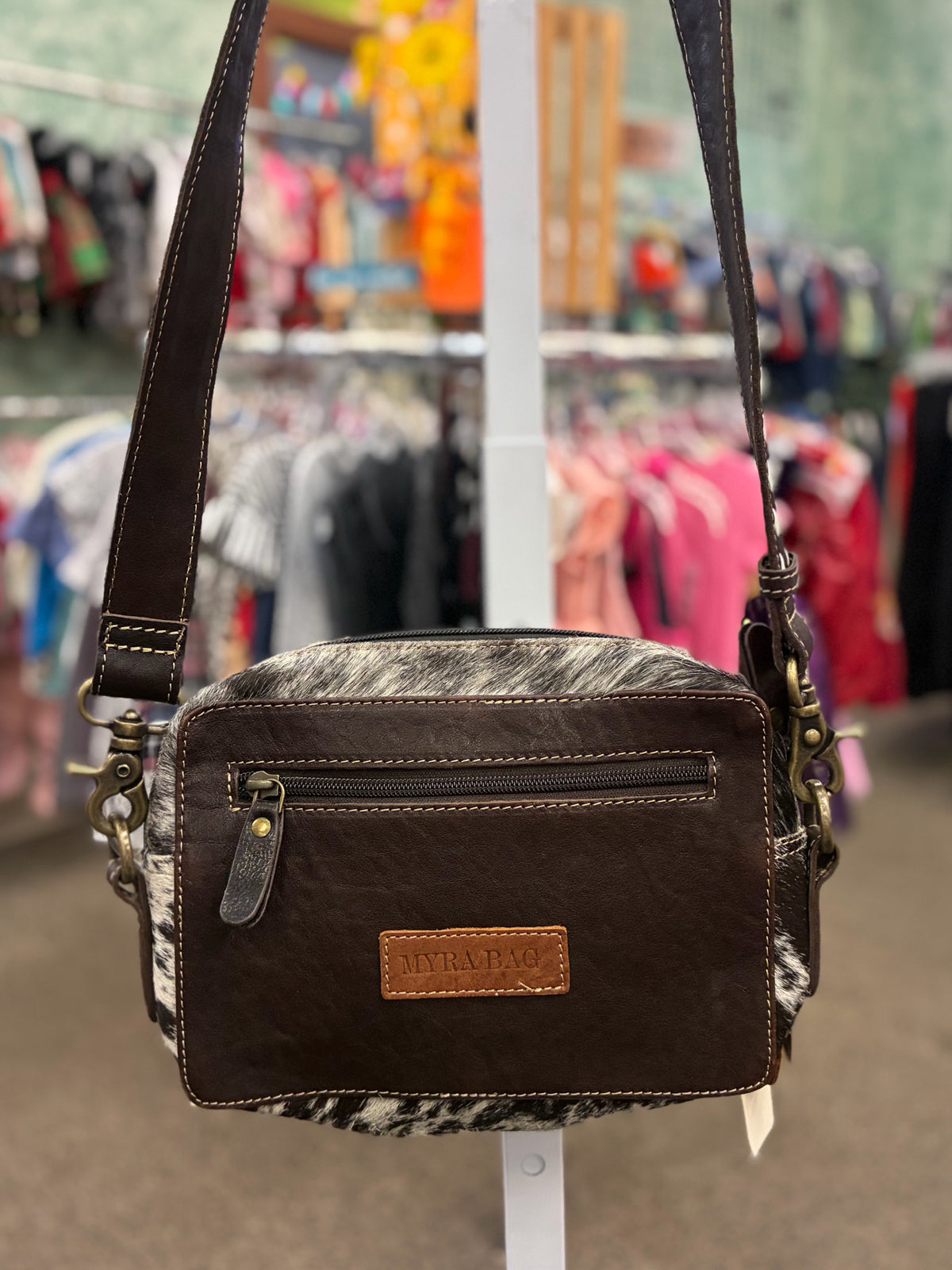New with Tag Myra Bag Dark brown Cowhide S Shoulder Purse