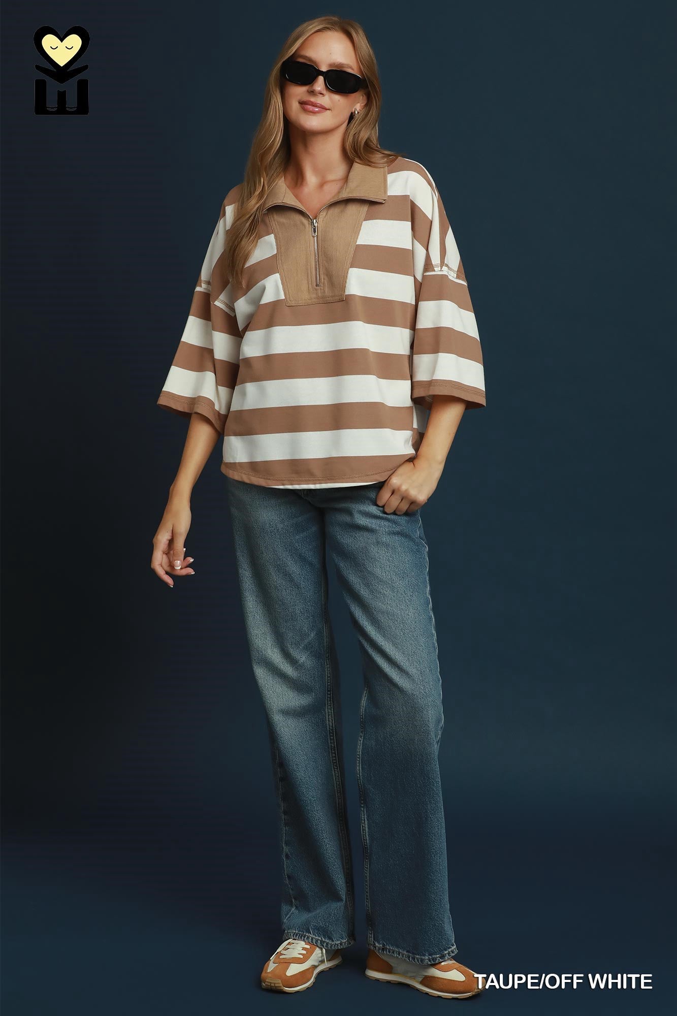 New UMGEE Tan Cream Size: S Quarter Sleeve Blouse