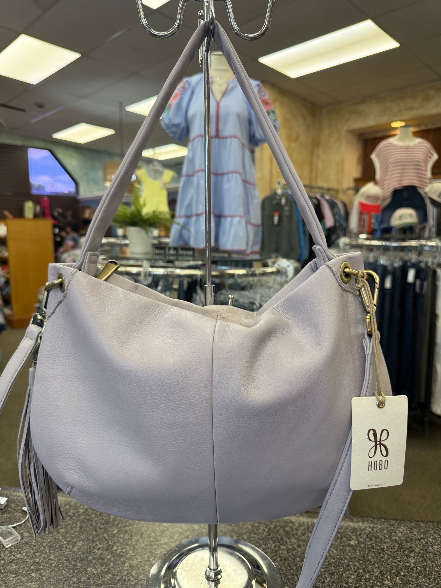 New with Tag HOBO Light Lavender Crossbody Designer Purse
