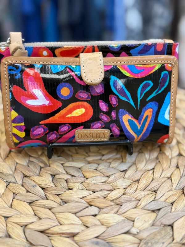 Pre-owned CONSUELA Black Red Designer Wallet
