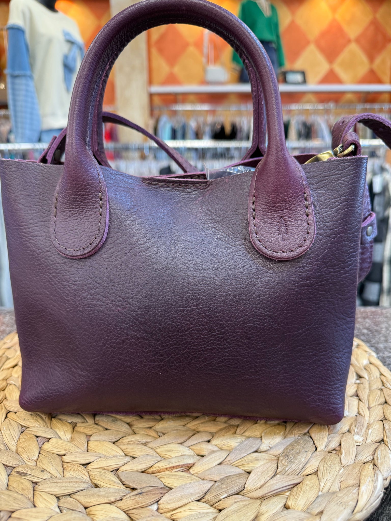 Pre-owned PORTLAND LEATHER GOODS Purple Crossbody Designer Purse