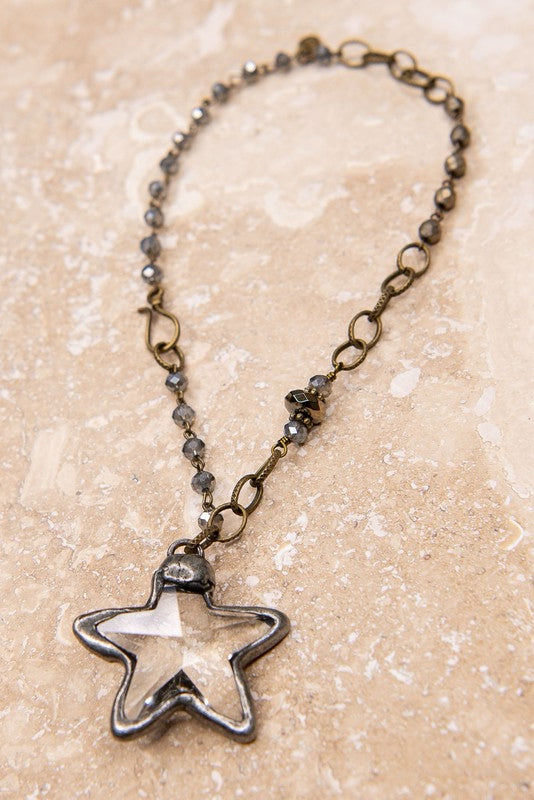 New with Tag DYLAN Bronze clear Necklace