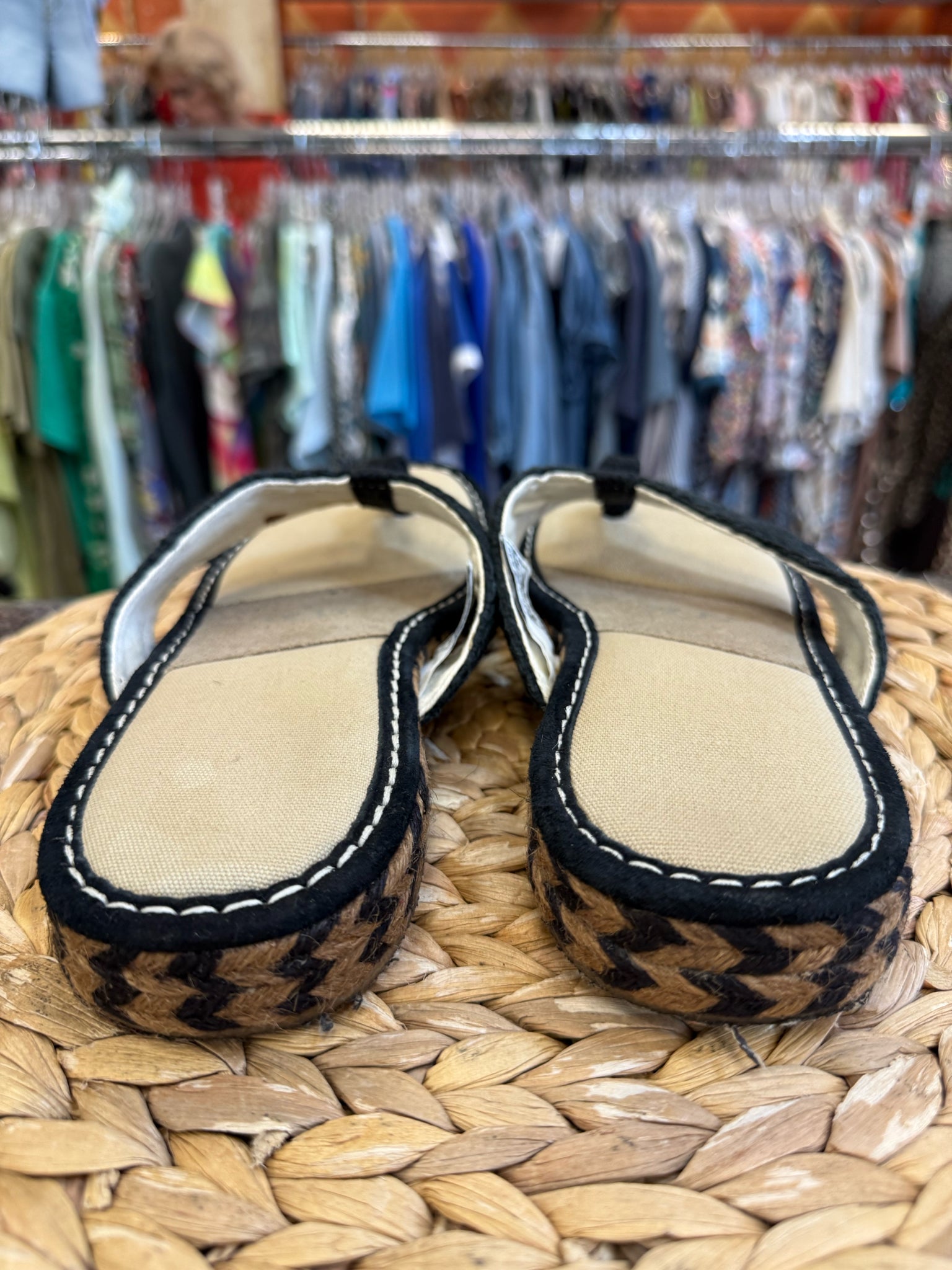 Pre-owned UGG Black Size 10 Flip Flop
