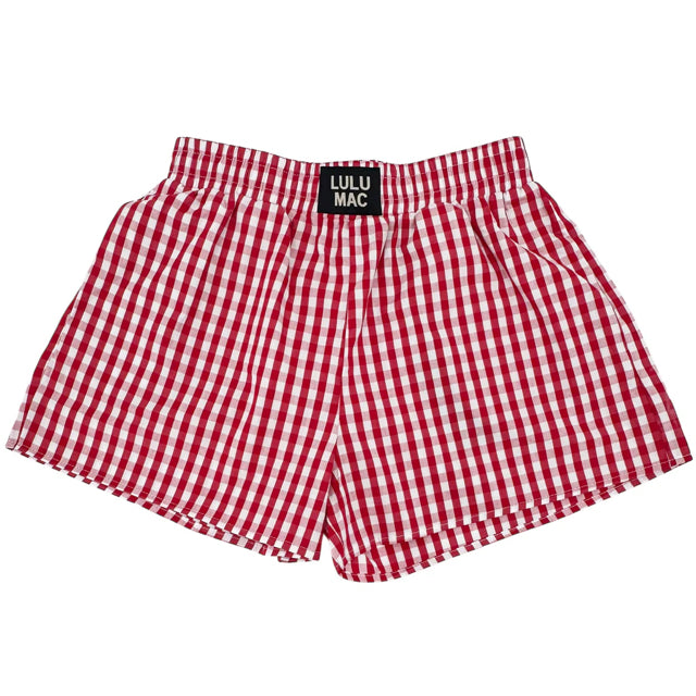 New LULU MAC Red check White Size Medium Shorts