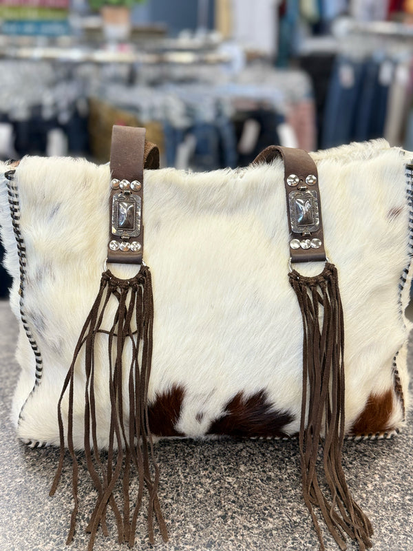 Pre-owned No Brand Cowhide Brown Designer Purse