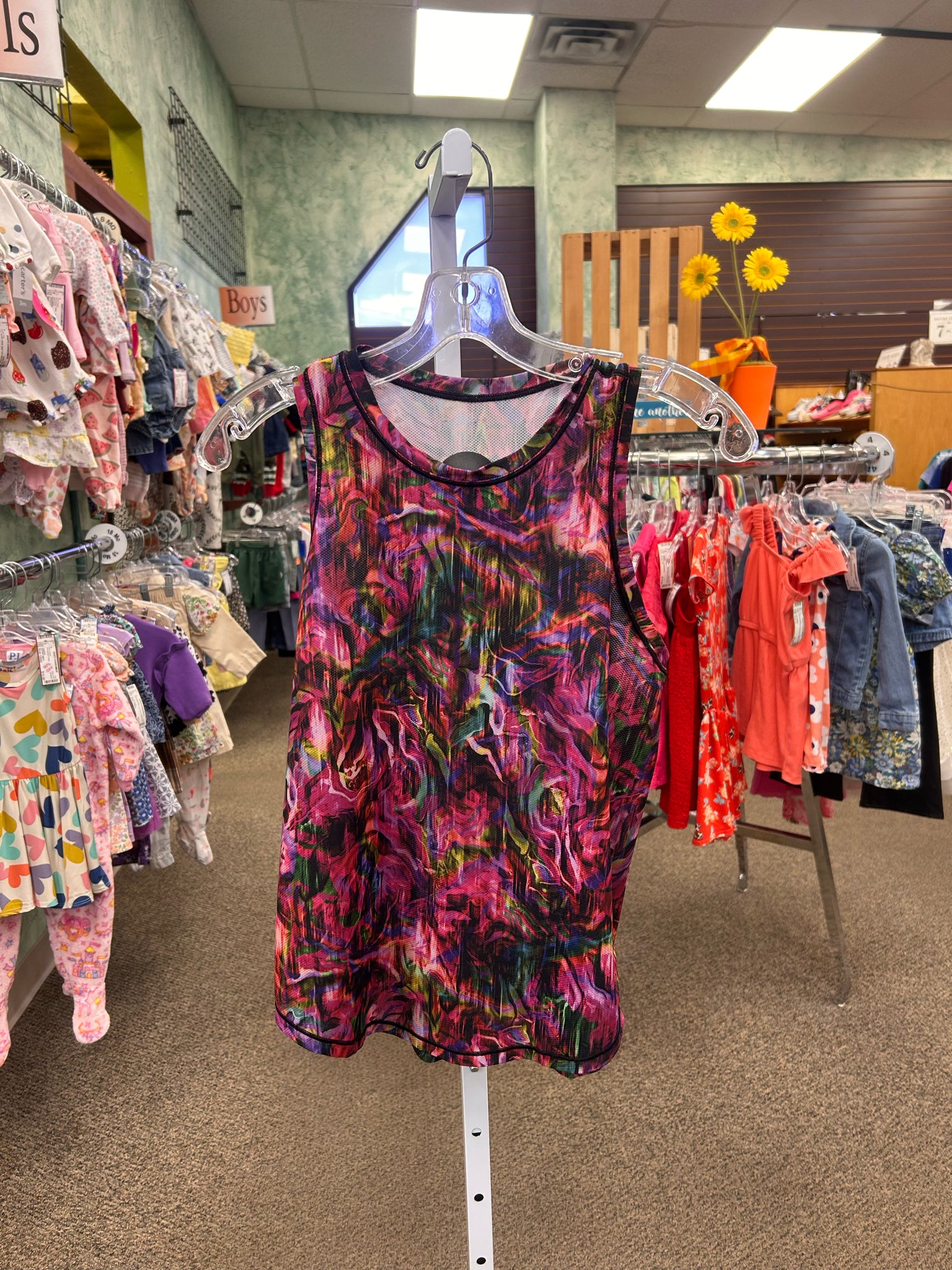 Pre-owned Lululemon Purple Multi Print Size XS Sleeveless Tank Top