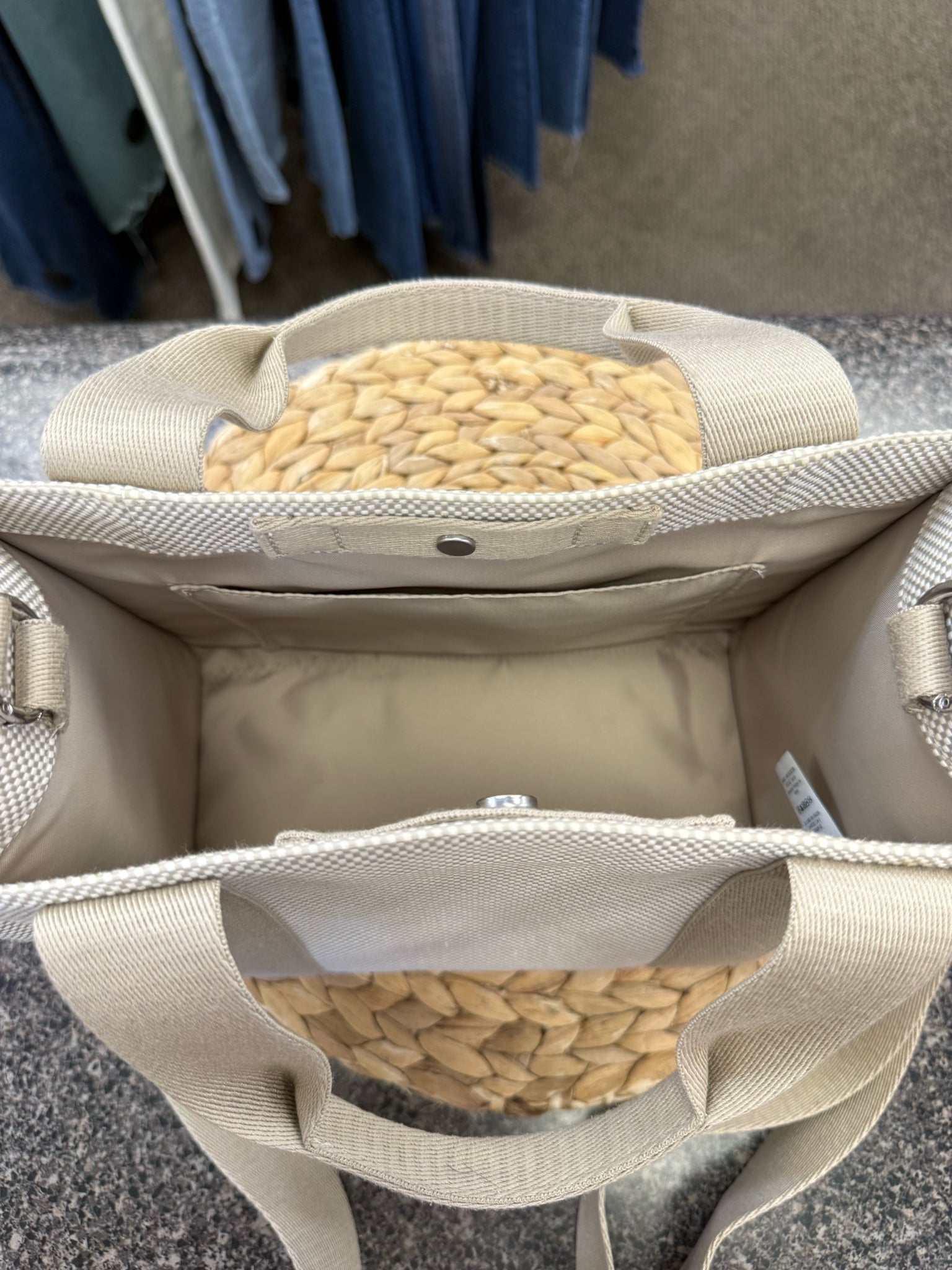Pre-owned Lululemon Tan Ivory Tote Designer Purse