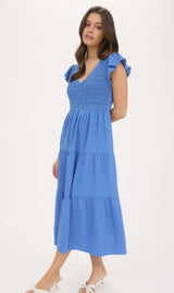 New BLU PEPPER Royal Blue Size Small Short Sleeve Dress