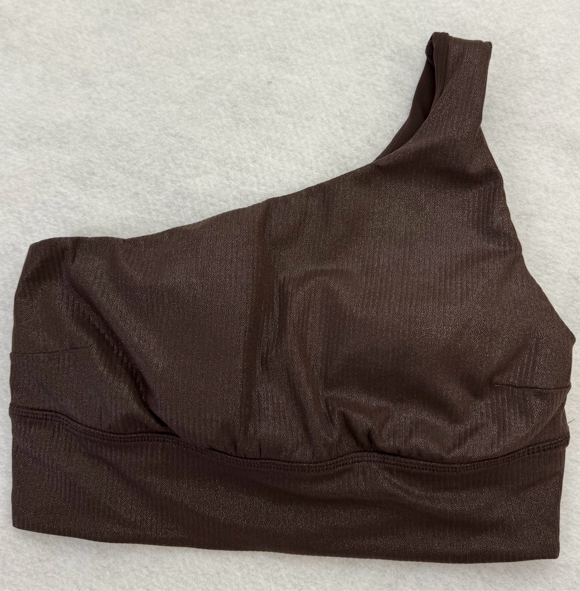 Pre-owned Lululemon Dark brown Size M One Shoulder Tank Top