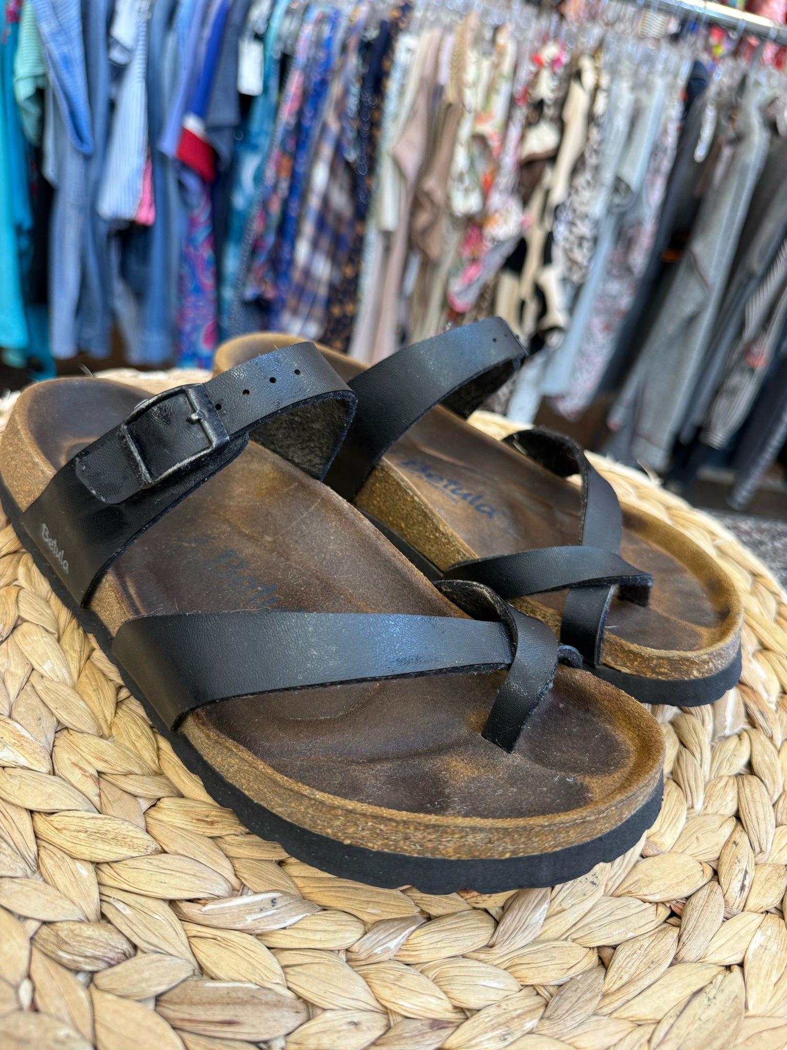 Pre-owned BIRKENSTOCK Black Size 7.5 Designer Sandal