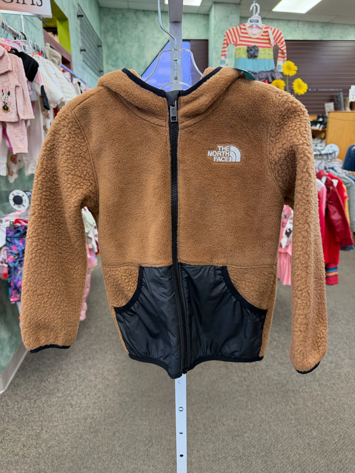 Pre-owned NORTH FACE Bronze Black Trim C-SIZE 5T Long Sleeve Boys Jacket