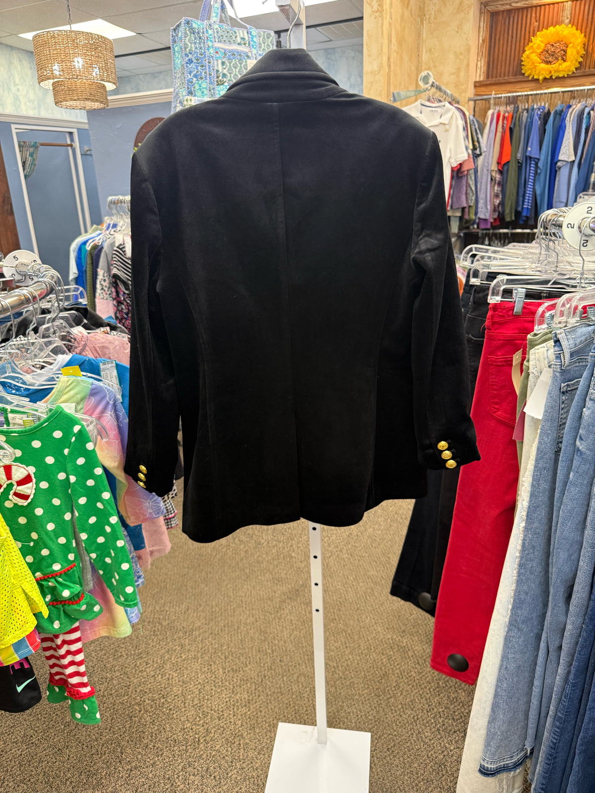 Pre-owned TYLER BOE BLACK VELVET Gold Size: M Long Sleeve Designer Jacket