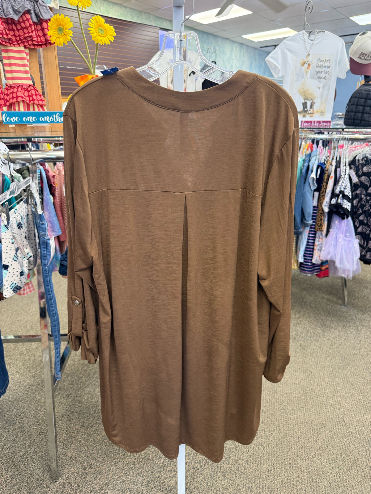 New with Tag Dear Scarlett Dark brown Size: 2X Quarter Sleeve Blouse