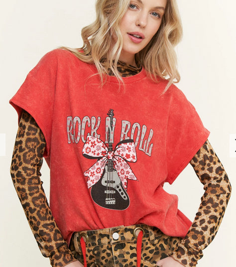 New J.HER Red Gray Trim Size S Short Sleeve Tee