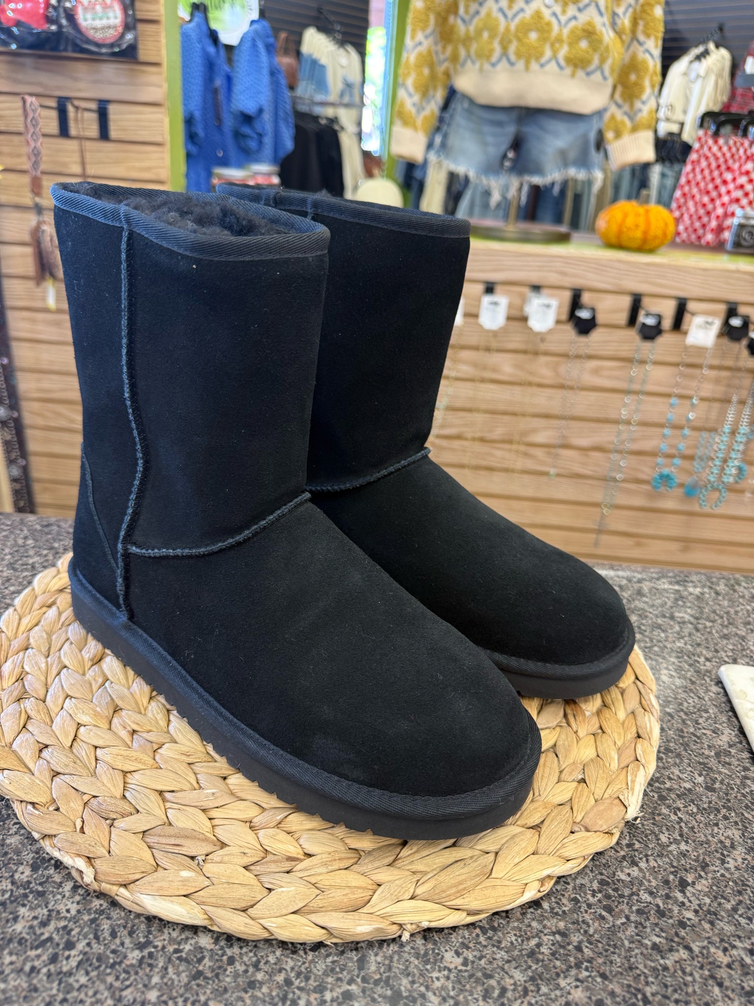 New with Tag UGG Black Size 9 Designer Boot