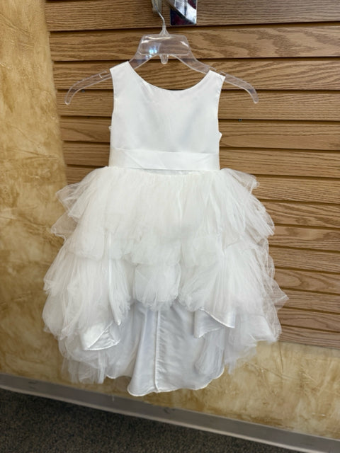 Pre-owned TIP TOP White GIRLS SZ: 6 Sleeveless Girls Designer Dress