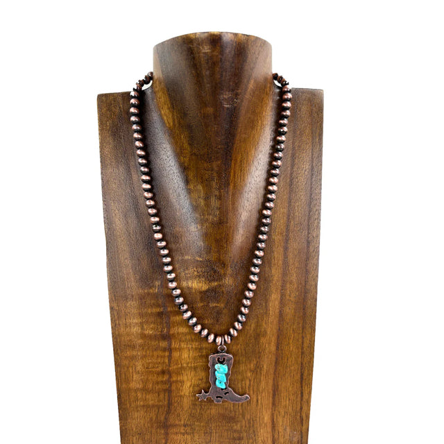 New WESTERN Bronze Turquoise Necklace