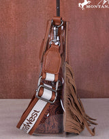 New MONTANA WEST Dark brown clear Purse