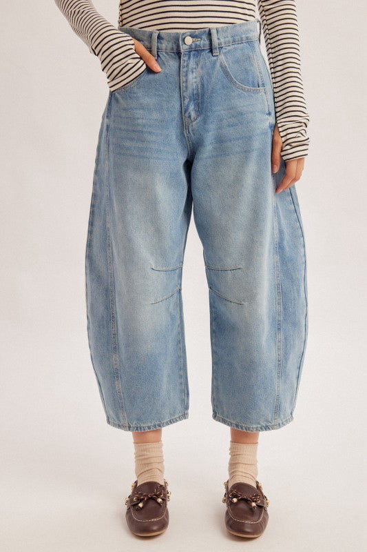 New HEM & THREAD Blue Size: S Jean