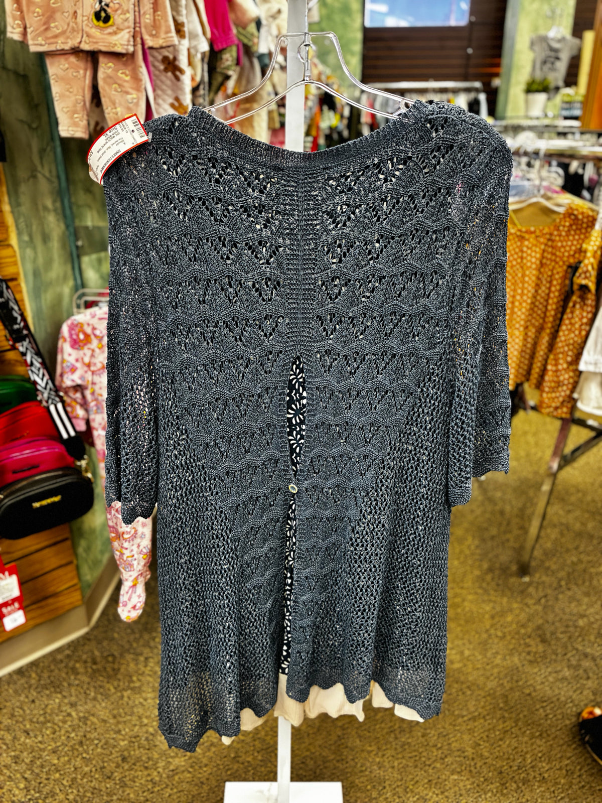 Pre-owned JOHN MARK Blue Size: XL Short Sleeve Blouse