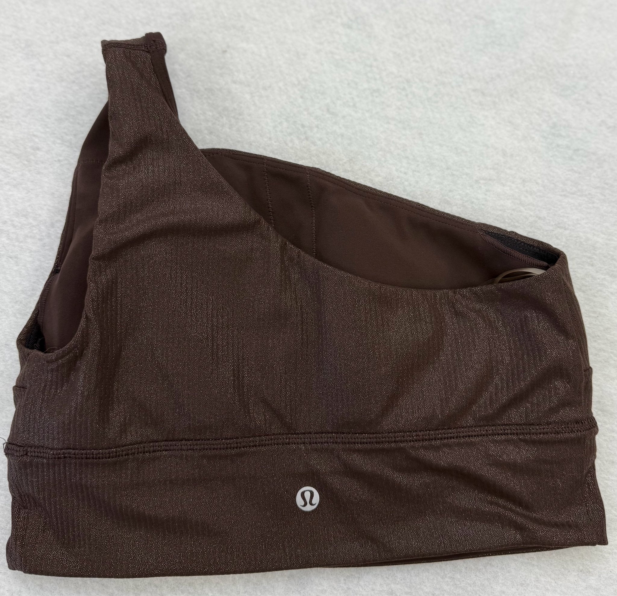 Pre-owned Lululemon Dark brown Size M One Shoulder Tank Top