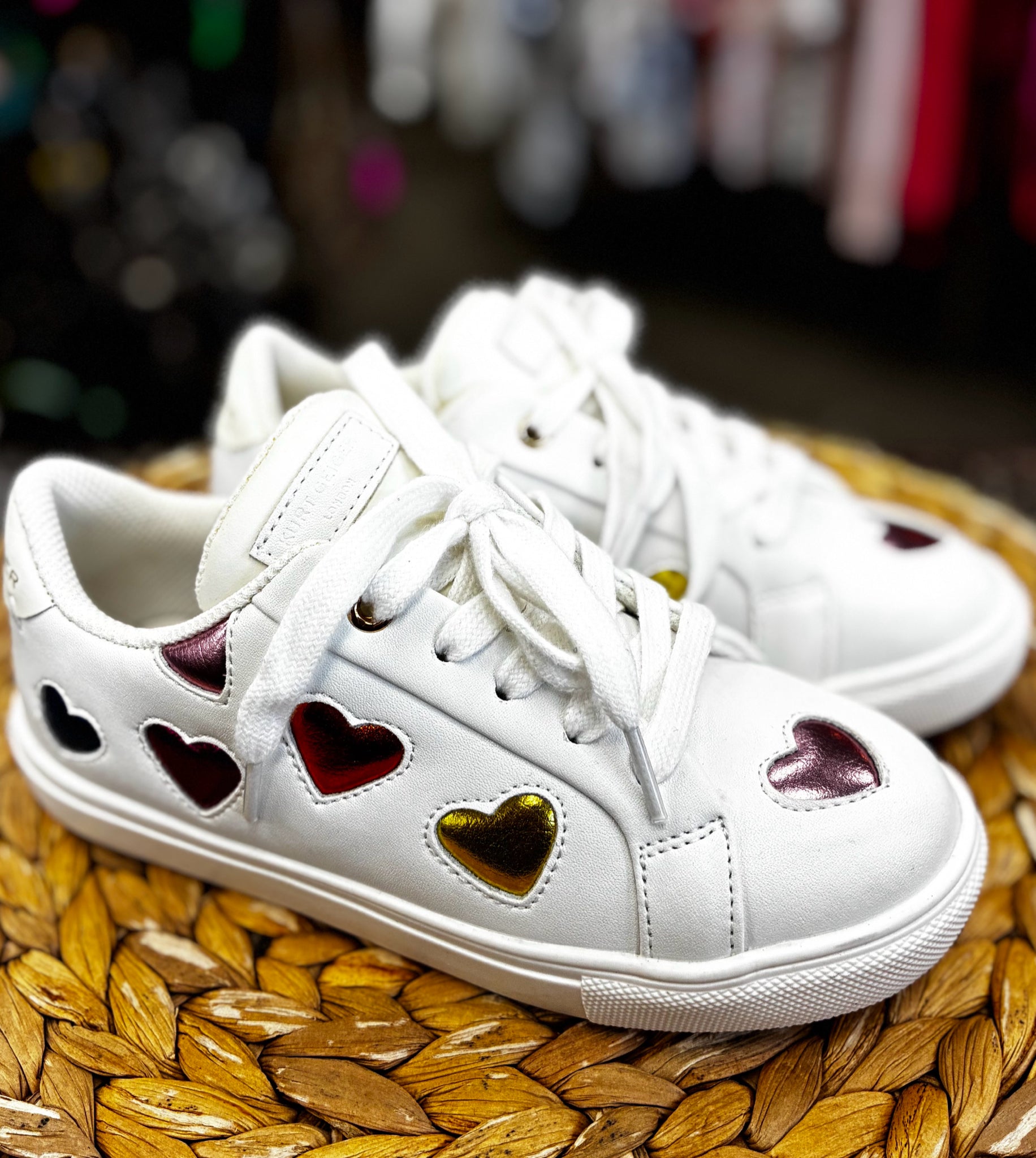 Pre-owned KURT GEIGER White Multi Print Shoe Size 13 Girls Sneaker