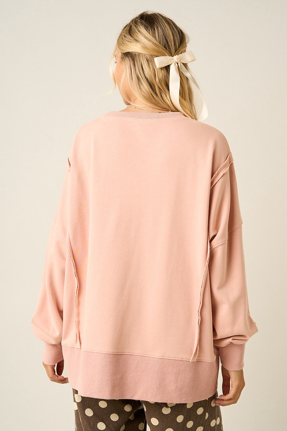 New MITTOSHOP Dusty pink Size S/M Long Sleeve Sweatshirt