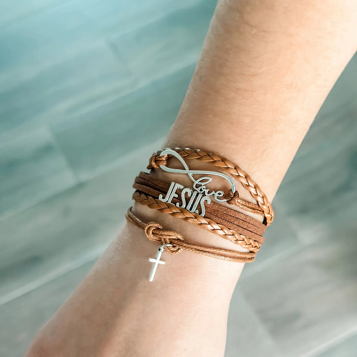 New HARRIS Brown Silver Trim Bracelet