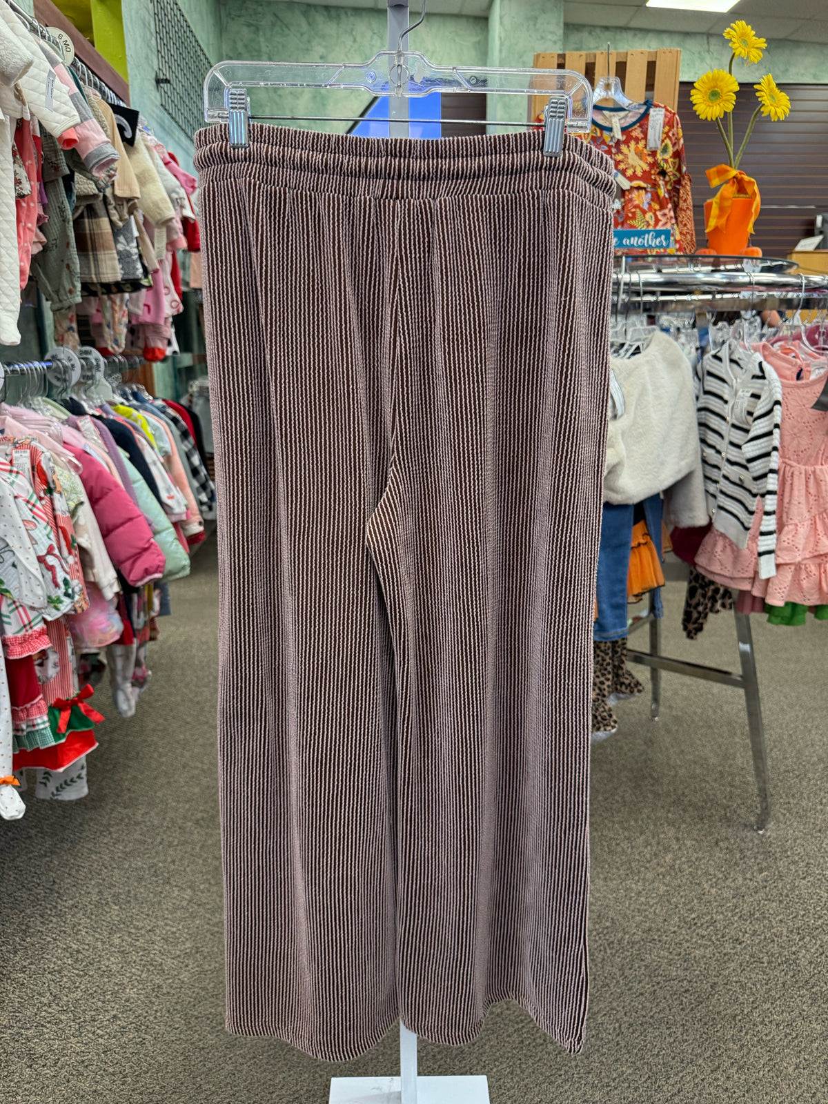 Pre-owned Sewn + Seen Brown Pink Size 14 Pants