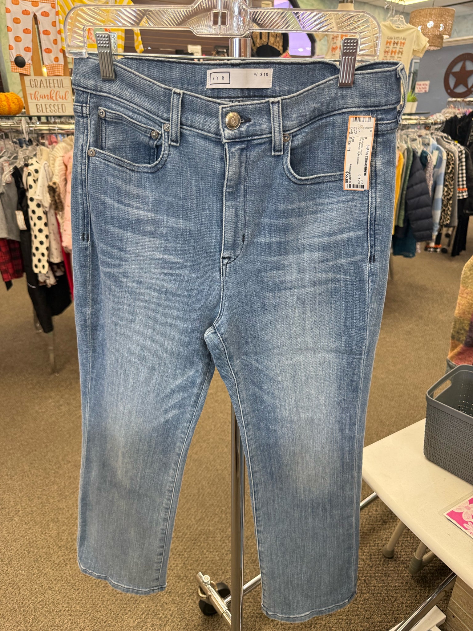 Pre-owned AYR Light Denim Size: 11 Designer Jean