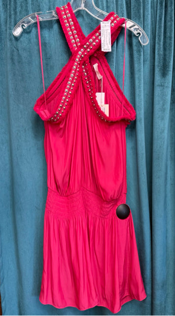 New with Tag Ramy Brook Hot pink Size 8/10 Sleeveless Designer Dress