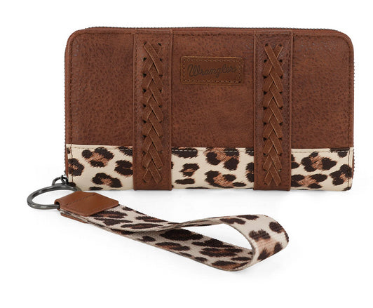 New WRANGLER Brown Leopard WALLET SIZE Regular Wallet