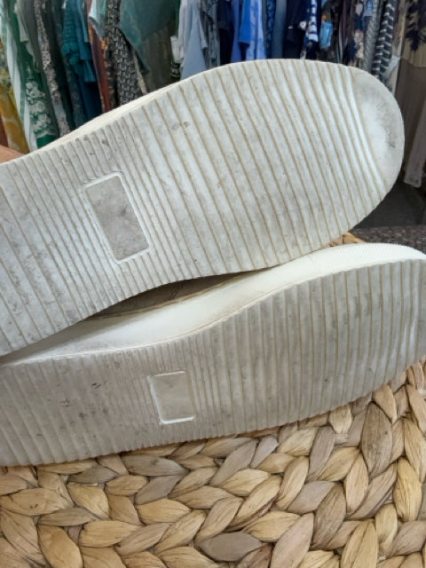 Pre-owned BED STU White blend Tan Size 7 Designer Shoe