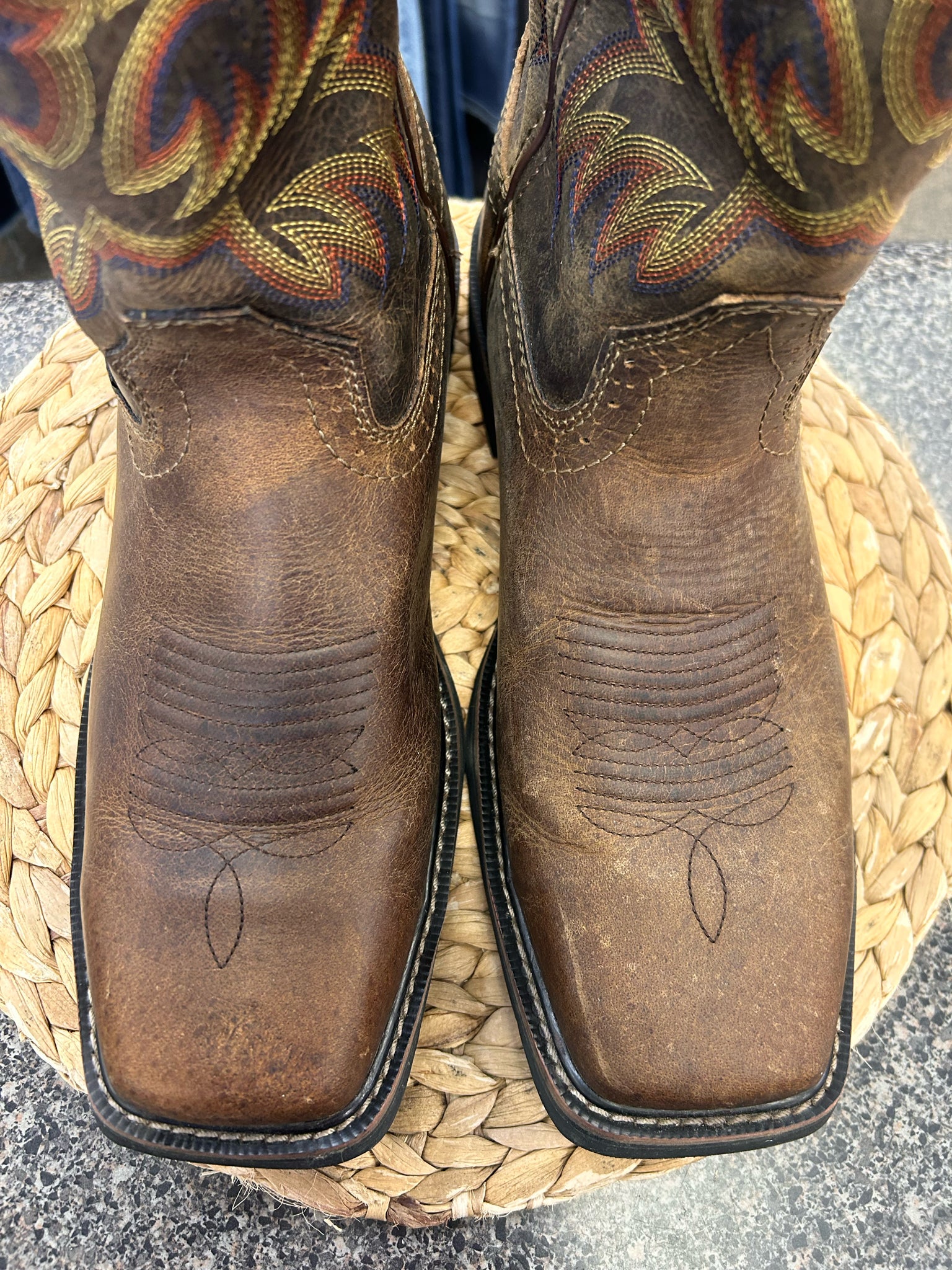 New with Tag JUSTIN Brown Multi Trim SHOE SIZE 12 Mens Designer Boot