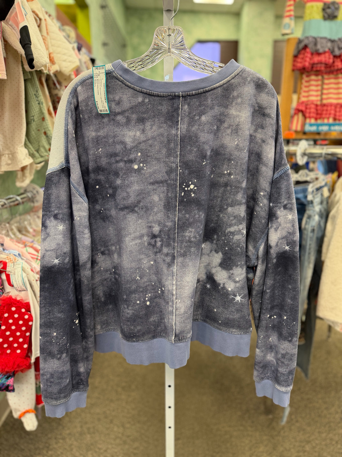 Pre-owned Pilcro Navy blend Light Blue Size L Long Sleeve Sweatshirt