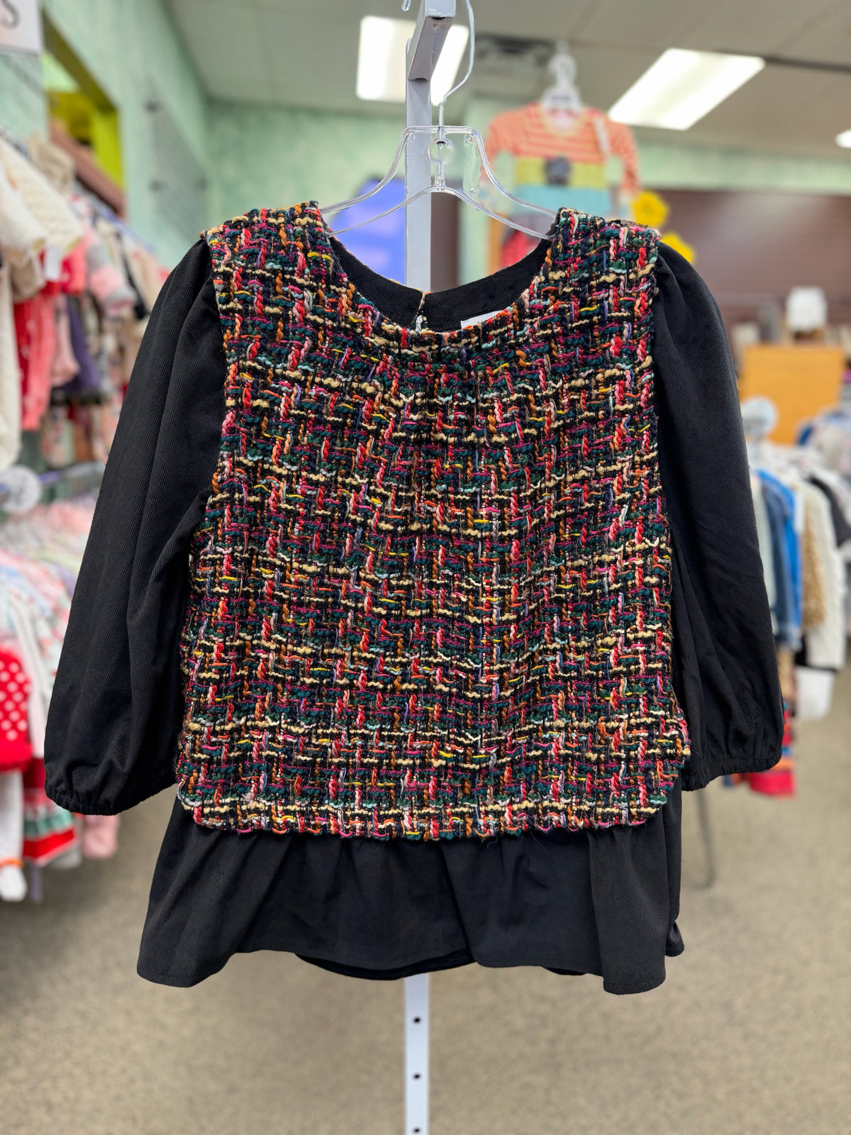 Pre-owned voy Black Black blend Size: L Quarter Sleeve Blouse
