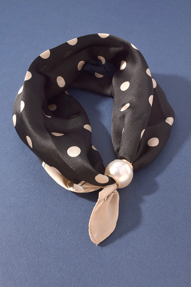 New MERV Black polka Necklace