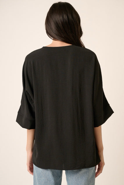 New MITTOSHOP Black Size S Quarter Sleeve Blouse
