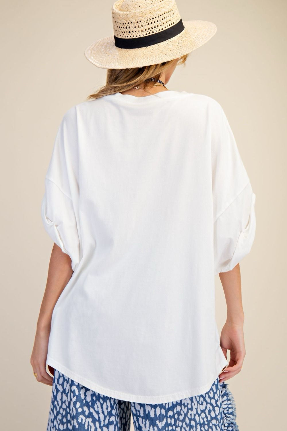 New EASEL White Size: S Short Sleeve Blouse