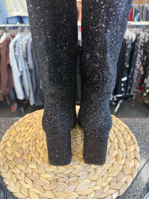 Pre-owned CORKYS Black Sparkle Size 8 Boot