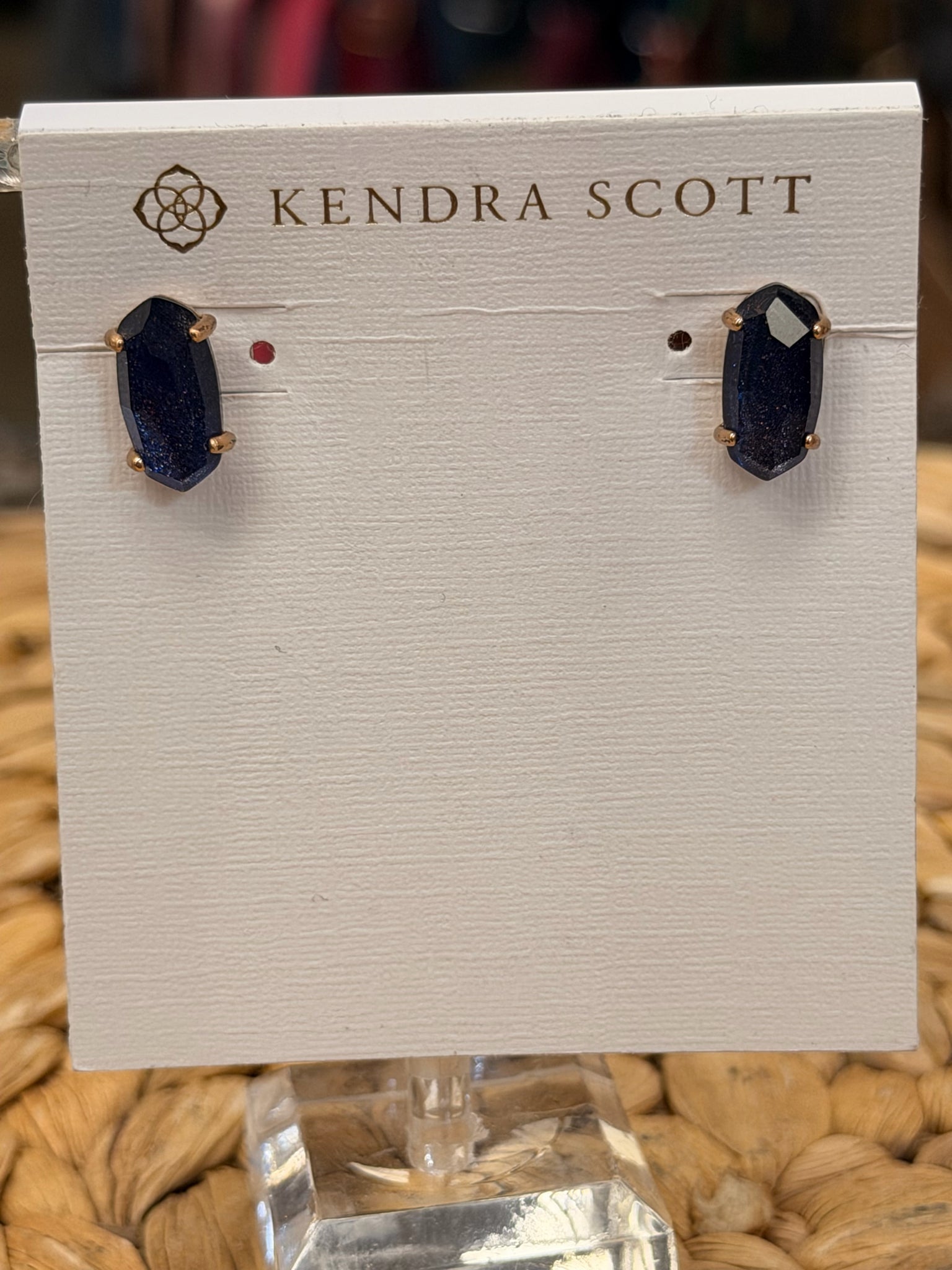Pre-owned KENDRA SCOTT Cobalt Gold Designer Earring